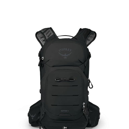 Osprey Raptor 14L Men's Mountain Biking Backpack with Hydraulics Reservoir, Black, Black, One Size, Mountain Biking Backpack With Hydraulics Reservoir