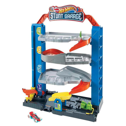 Hot Wheels City Stunt Garage Play Set Gift Idea for Ages 3 to 8 years elevator to upper levels Connects to other sets, GNL70