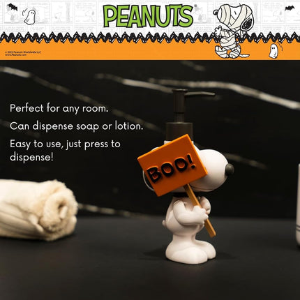 Peanuts Snoopy Soap/Lotion/Hand Sanitizer Resin Pump Dispenser, 10.23 Ounces, (Officially Licensed Product) by Franco Collectibles