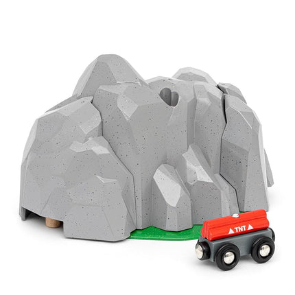 BRIO World Exploding Train Track Tunnel for Kids Age 3 Years Up - Wooden Railway Accessories and Add Ons