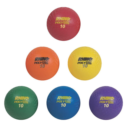 Champion Sports PX10SET Rhino Poly Playground Ball Set, Multicolored, 10" Diameter