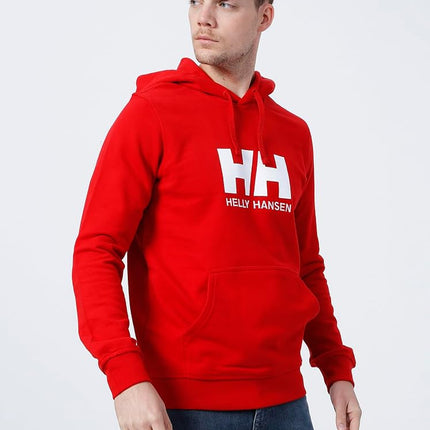 Helly Hansen Men's HH Logo Hoodie, Red, M