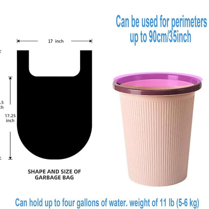 4 GALLON Bathroom Trash Bags , 15 Rolls/300 Counts Small HANDLES Garbage Bags for Office, Kitchen,Bedroom Waste Bin,Colorful Portable Strong Rubbish Bags (Rose Gold 300 Counts)