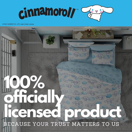 Franco Comforter and Sheet Set, Microfiber, Cinnamoroll, 5 Piece Twin Size