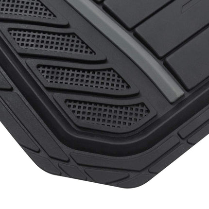 BDK Warner Bros DC Comics Armored Batman Heavy Duty No-Slip Grip All-Weather Car Mats Car Accessories - Custom Fit Rubber Floor Mats - 2 Front Mats (27” x 18”), 1 Rear Liner (18” x 58”)