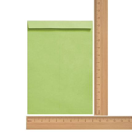 Tanshuqin 9" x 12.75" Light Green Self-Seal Catalog Envelopes
