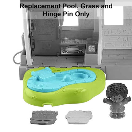 Fisher-Price Replacement Parts Little People Friends Together Playhouse Playset HBY89 - Replacement Pool, Grass and Hinge Pin