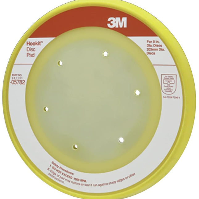 3M 05782 Hookit 8" Dust Free Disc Pad