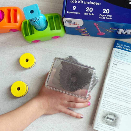 hand2mind Magnets! Super Science Kit for Kids (Ages 8+) - Build 9 STEM Experiments & Activity Set | Make Magnets Float, Move a Train, and Build a Compass | Educational Toys | STEM Authenticated