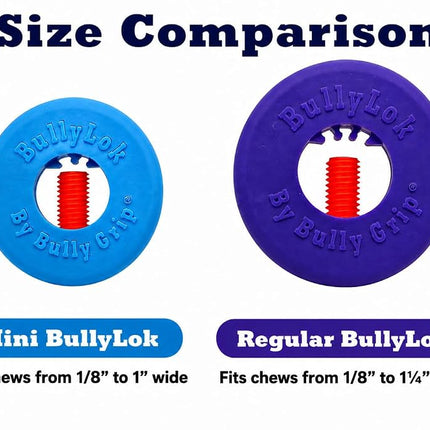 Bully Grip Bully Stick Holder for Dogs, Bully Lok Dog Safety Device, Prevents Choking Small, Medium, Large Dogs, Yak Cheese, Collagen, Dental Chew, Rawhide, Bone, Antler, Treats, Toy Safety Device