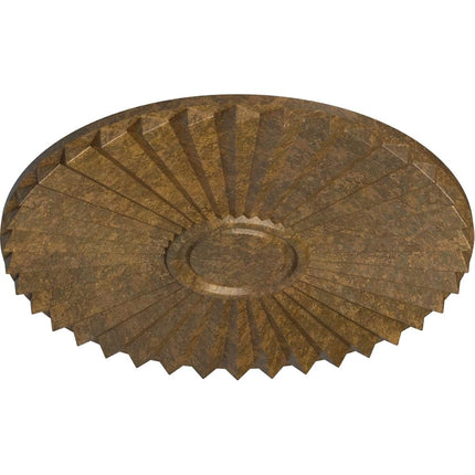 19 3/4"OD x 1 3/8"P Shakuras Ceiling Medallion (For Canopies up to 5"), Hand-Painted Rubbed Bronze