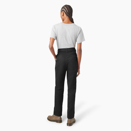 Dickies Womens Super Flex Twill Pant - Straight, Black, 24