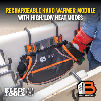 Klein Tools BC101C Rechargeable Hand Warmer, Compatible with Work Track System Modules, Oversized Bag for Class 2 Gloves