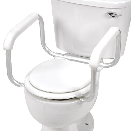 DMI Toilet Safety Rails, Toilet Grab Bars, Toilet Safety Handrails, Easy Assembly with no Tools, White