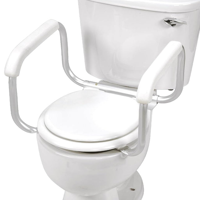 DMI Toilet Safety Rails, Toilet Grab Bars, Toilet Safety Handrails, Easy Assembly with no Tools, White