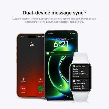Xiaomi Smart Band 10 Pro, Fitness Tracker for Men Women, Silver