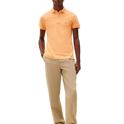 Tommy Hilfiger Men's 1985 Slim Short Sleeve Polo, Fruity Orange XX-Large