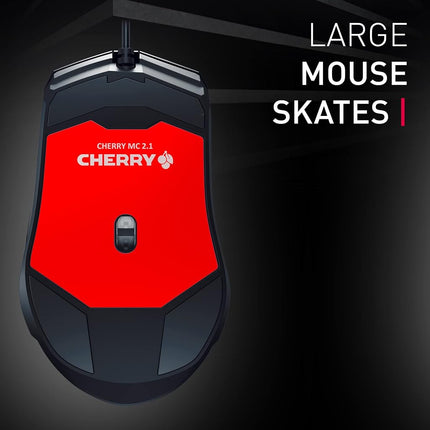 CHERRY MC 2.1, Wired Gaming Mouse for Right-Handers, 5,000 dpi Pixart Sensor, Programmable Keys, RGB Lighting, Onboard-Memory, Black