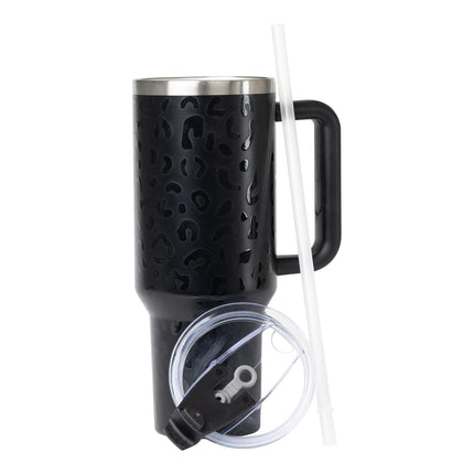 Sip+Sea Cayman 40 oz Stainless Steel Tumbler with Handle, Lid, and Straw | Double Wall Vacuum Insulated