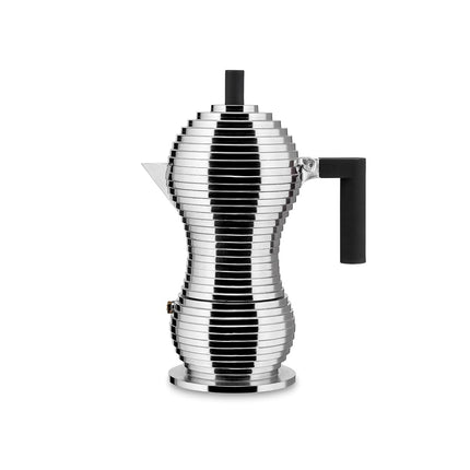 Alessi Pulcina Espresso Coffee Maker, Black, 6 Cup Capacity