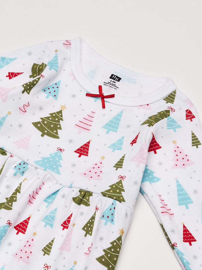 Hudson Baby Baby Girls' Cotton Dresses, Sparkle Trees, 2T