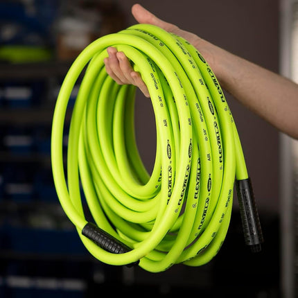 Flexzilla HFZ1450YW2 Air Hose, 50 ft, MNPT Fittings, Heavy Duty, Lightweight, Hybrid, ZillaGreen-HFZ1450YW2, 1/4" (inches) x 50' (feet)