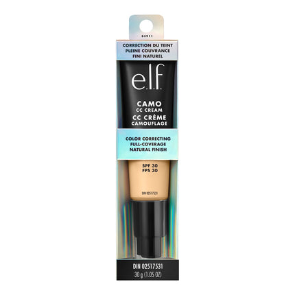 e.l.f. Camo CC Cream, Color Correcting Medium-To-Full Coverage Foundation, Improves Skin Texture & Tone, Vegan & Cruelty-Free, Fair 140 W (Packaging May Vary)