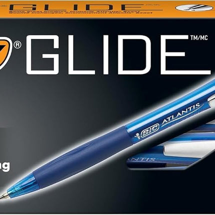 Atlantis Retractable Ball Pen - Blue Ink, Medium(sold in packs of 3)