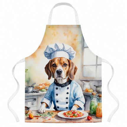 Caroline's Treasures Beagle The Chef Apron Cooking Kitchen Server Baking Crafts Gardening for Adult Women Men, Unisex, Large, Multicolor