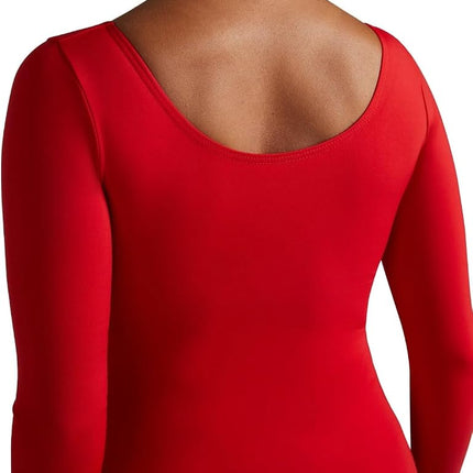 Capezio Women's Long Sleeve Leotard, Red, S