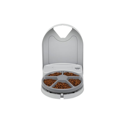 PetSafe 5 Meal Automatic Dog and Cat Feeder, Dispenses Dog Food or cat Food, Digital Clock