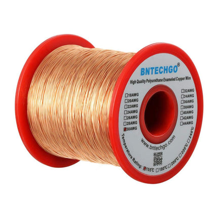BNTECHGO 30AWG Magnet Wire 1lb Natural Enameled Co