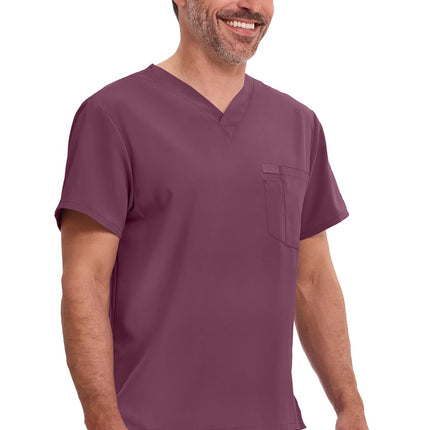 Dickies EDS Essentials Top Sanitario de Hombre con Cuello en V Color Liso Talla XL Vino