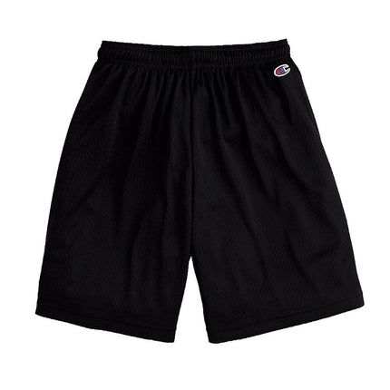 Champion Men's Polyester Mesh 9" Athletic Shorts Without Pockets, Black 2-pack, X-Large