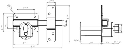 GateMate Long Throw Gate Lock 1490116, Euro Profile Gate Lock for Sheds, Gates & Garage Doors, Keyed Outside & Inside Thumb Turn, 316 Stainless Steel, For Wooden Gates & Doors Up to 70mm (2¾”), 5 Keys