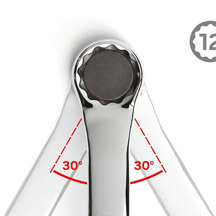 TEKTON 21 mm x 23 mm 45-Degree Offset Box End Wrench | WBE24321