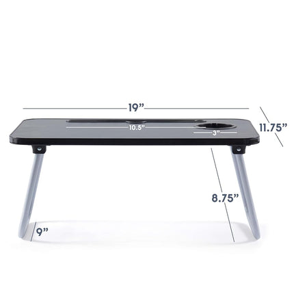 Table de lit pour ordinateur portable, support pour ordinateur portable, bureaux portables pour genoux avec pieds pliables, pupitre de lecture pour canapé-lit et sol - Moyen