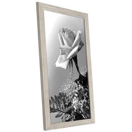 Americanflat 24 x 36 Inch Drift Wood Poster Frame | Polished Plexiglass. Hanging Hardware Included