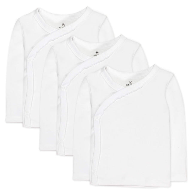 HonestBaby 3-Pack Long Sleeve Side-Snap Kimono Top
