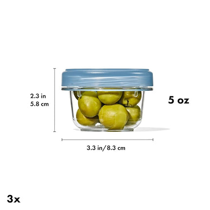 Contenedor apilable OXO Good Grips Twist & Stack – 5 oz – Paquete de 3
