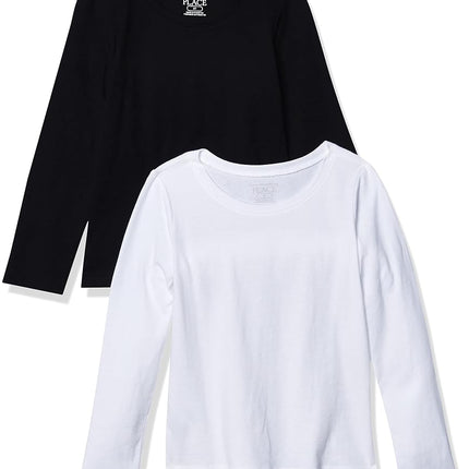Camiseta básica de algodón de The Children's Place para niñas pequeñas, paquete de 2, varios colores, de 12 a 18 meses
