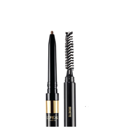 L'Oréal Paris Makeup Brow Stylist Definer Waterproof Eyebrow Pencil, Ultra-Fine Mechanical Pencil, Draws Tiny Brow Hairs & Fills in Sparse Areas & Gaps, Light Brunette, 2 Count