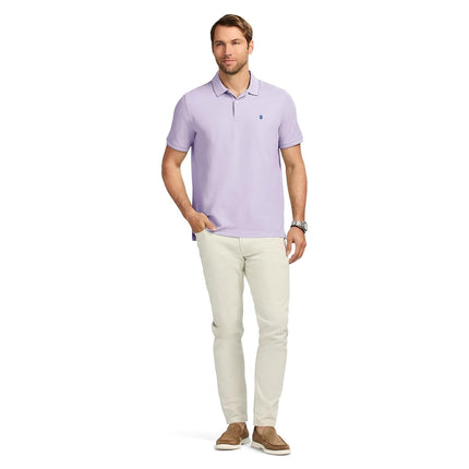 IZOD Men's Advantage Performance Short Sleeve Polo Shirt, Viola, XL