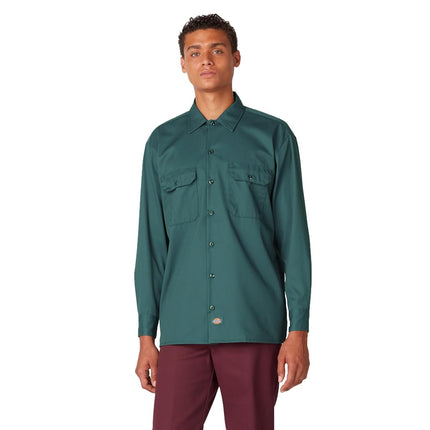 Dickies Men's Long Sleeve Work Shirt, Lincoln Green, 3X-Large Big Tall