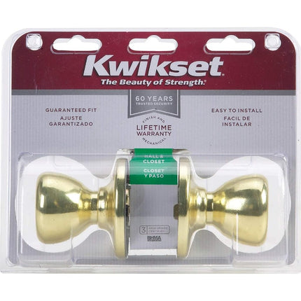 Kwikset 92001-280, Polished Brass, 1 Pack