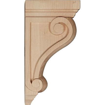 Ekena CORW04X04X07DEMA 4-Inch Width x 4-Inch Depth x 7 1/2-Inch Height Devon Traditional Wood Corbel - Maple