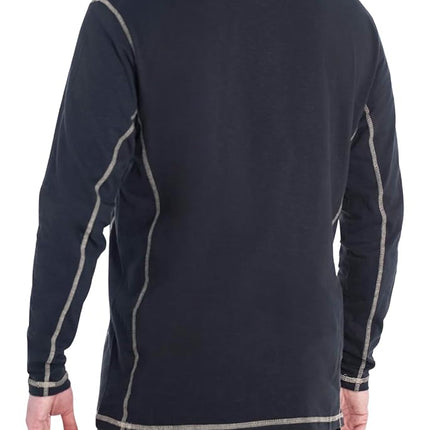 Legendary Whitetails Men's Maverick Slub Henley Shirt, Black, XXXXL