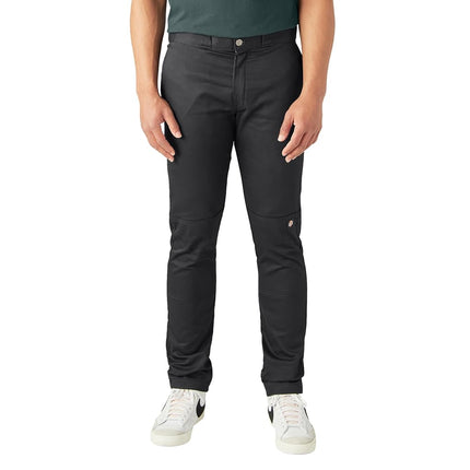 Dickies Men's Skinny Straight Double Knee Work Pants - Durable, Slim Fit, Industrial Uniform & Workwear, Desert Sand, 36W x 32L