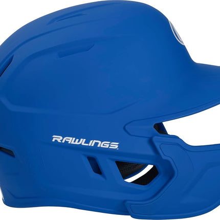 Rawlings Mach 1-Tone Right Batting Helmet W/ Adjustable Face Guard Left Handed Adjustable, JR, Royal