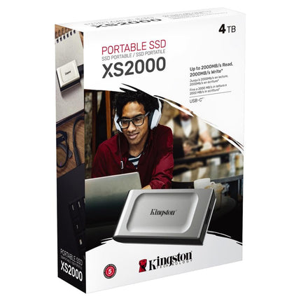 Kingston XS2000 4TB External SSD USB 3.2 Gen 2 Portable Solid State Drive -SXS2000/4000G
